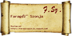 Faragó Szonja névjegykártya