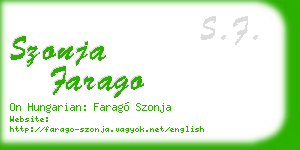 szonja farago business card